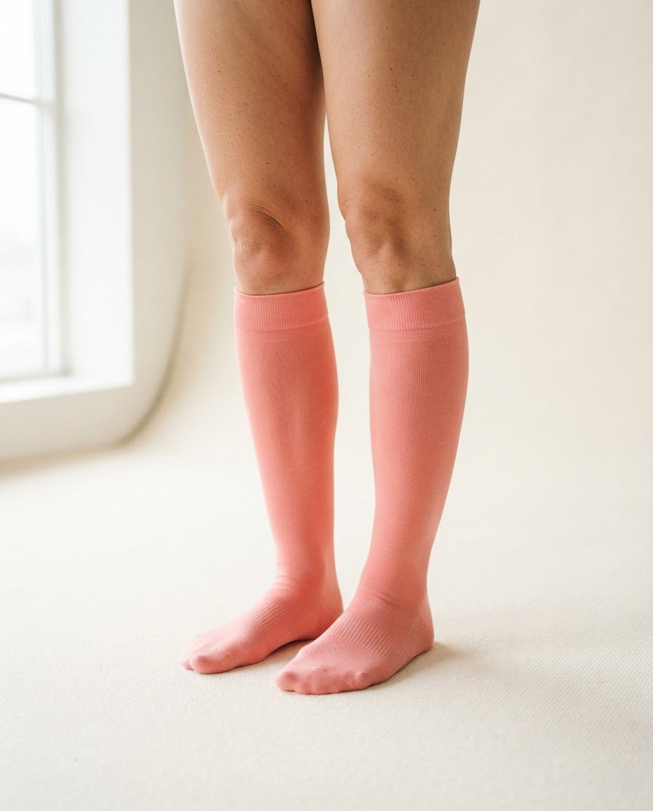 Flowra Knee-High — Soft Coral, detail photo