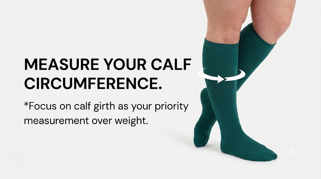 Measure your calf circumference -- focus on calf girth as your priority measurement over weight.